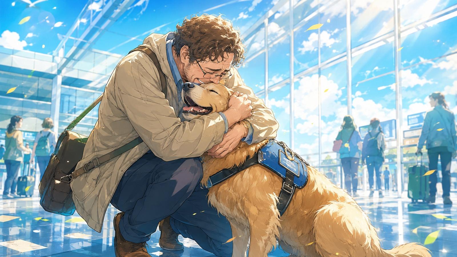 支援犬Loki失蹤兩年後終於重新抱回主人